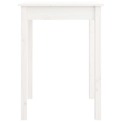 Mesa De Comedor Madera Maciza De Pino Blanca 55x55x75 Cm_1