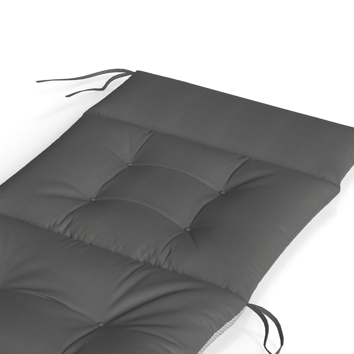 Outsunny Set De 4 Cojines Para Sillas De Jardín Con Respaldo Correas Gris_3