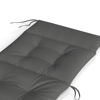 Outsunny Set De 4 Cojines Para Sillas De Jardín Con Respaldo Correas Gris_3