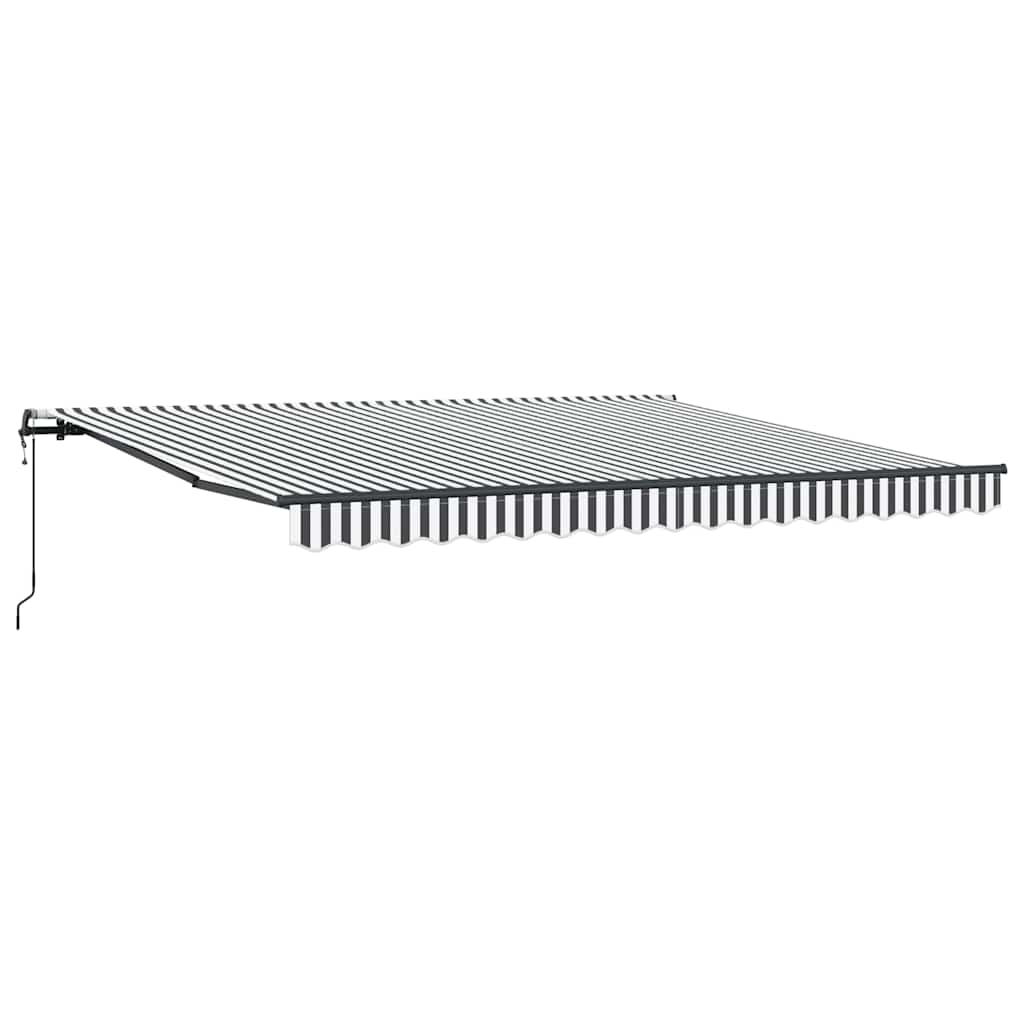 Toldo Retráctil Automático Gris Antracita Y Blanco 400x300 Cm_0