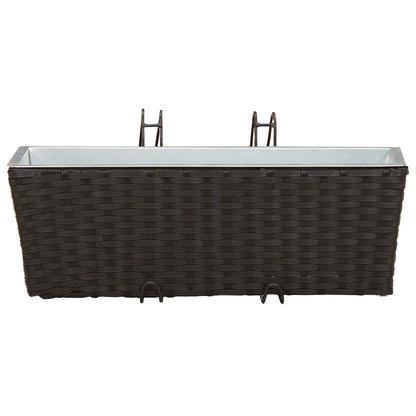 Barandilla 2 Uds. Negro 50 X 17 X 17 Cm Metal_4