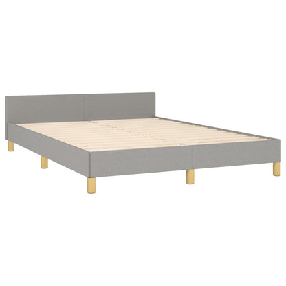 Estructura De Cama Con Cabecero De Tela Gris Claro 140x190 Cm / Vetonek_1