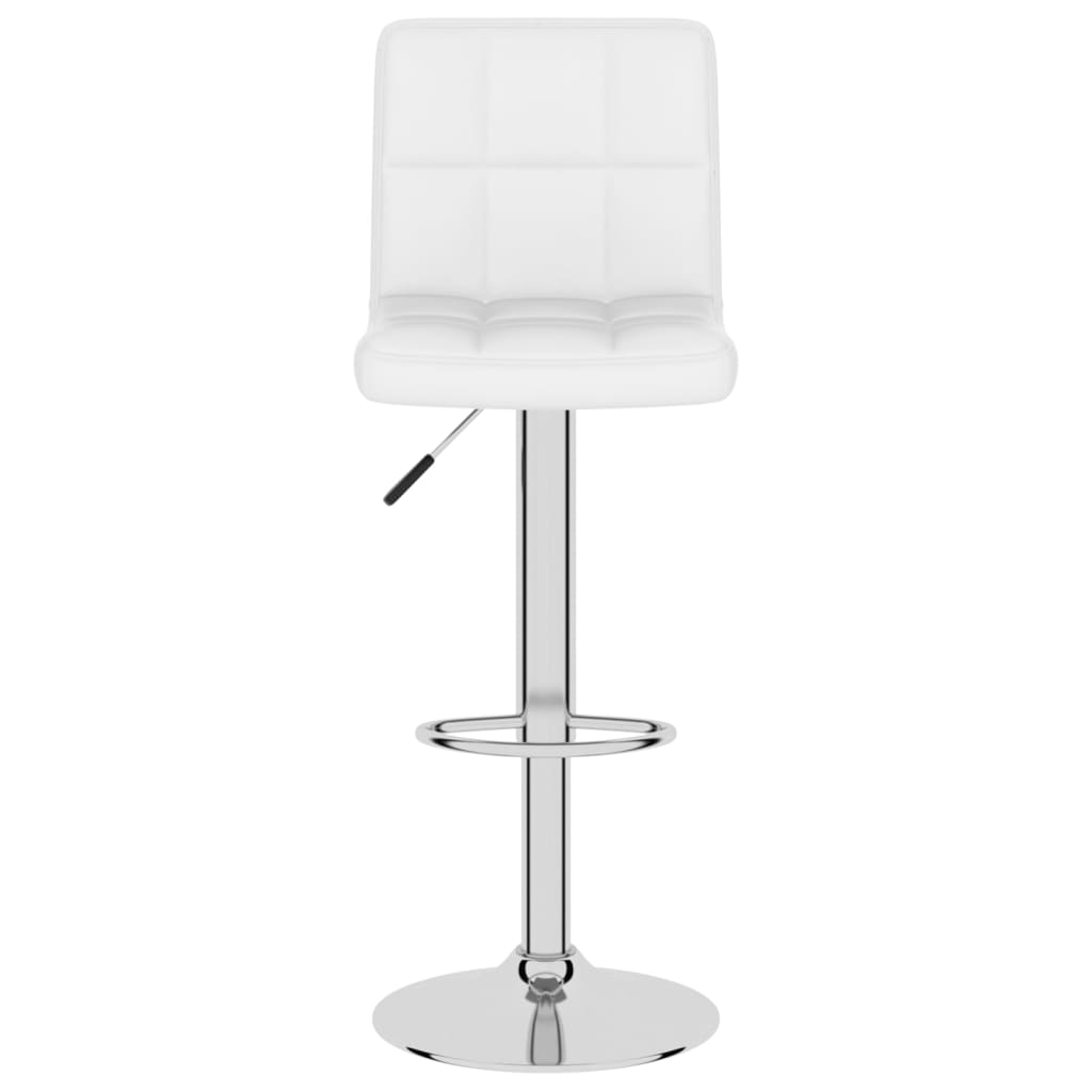 Taburete De Cocina Cuero Sintético Blanco_1