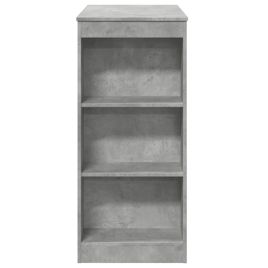 Mesa Alta Bar Con Estantes Madera Gris Hormigón 95x47x103,5 Cm_3