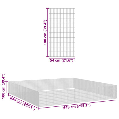 Vidaxl Recinto Corral Animales 48 Paneles Hierro Galvanizado 54x100 Cm_5