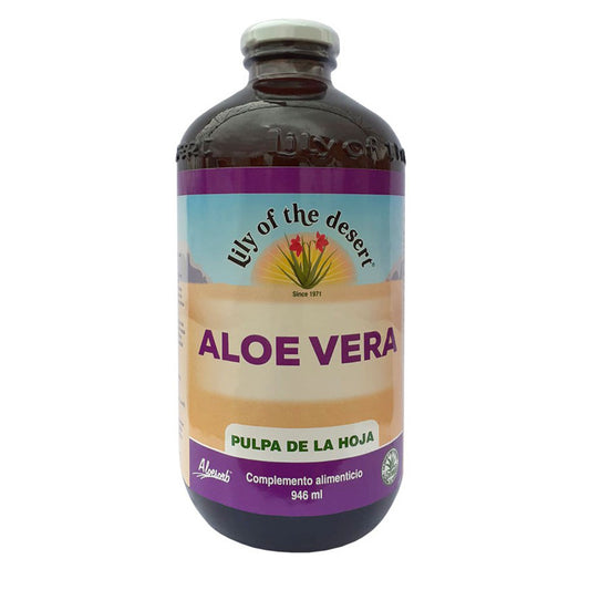 Zumo de aloe vera ECO Pulpa de hoja Lily of the Desert 946 ml