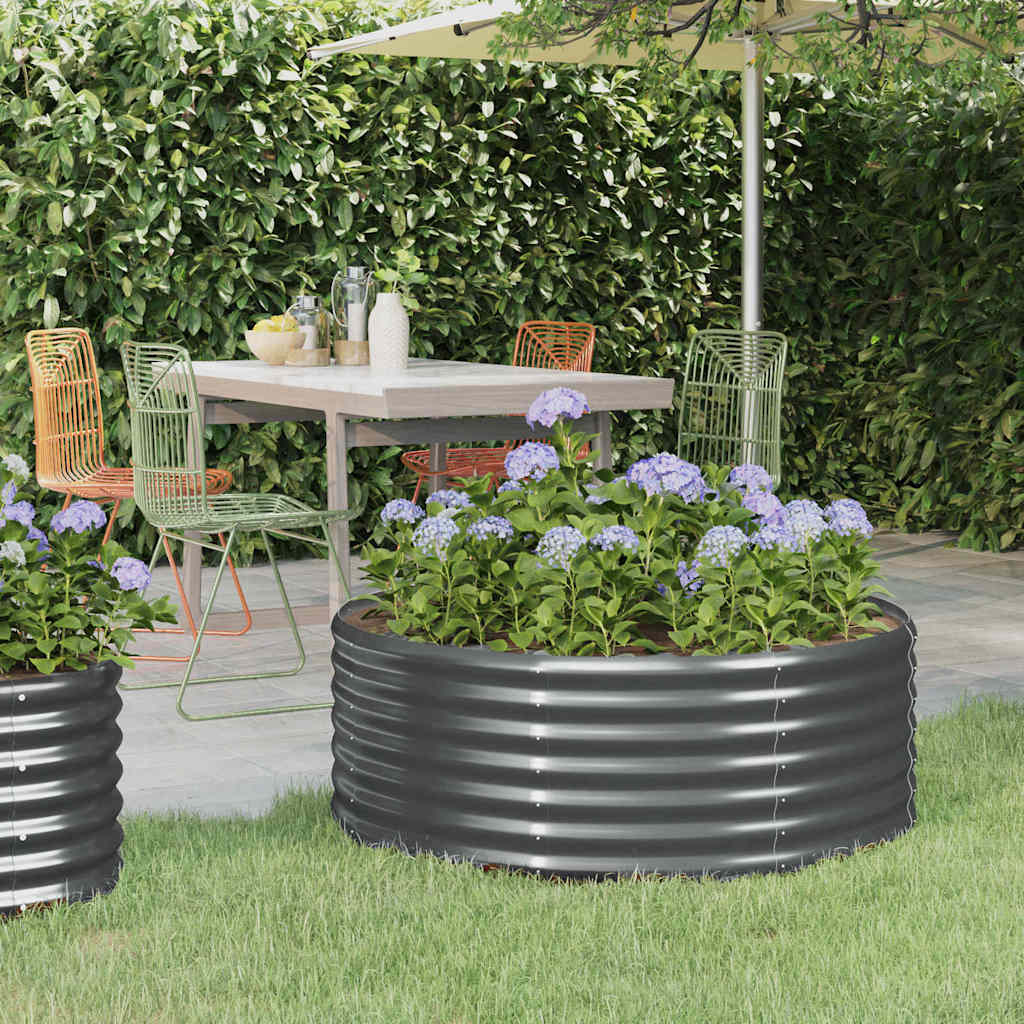 Jardinera Arriate Acero Galvanizado Antracita 100x100x36cm_1