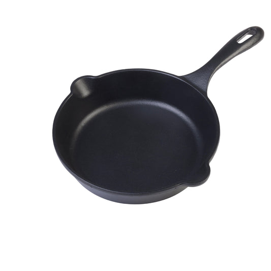 Victoria Sartén Hierro Fundido Esmaltado Inducción 16,5cm, Apta Fuego, Barbacoa, Horno Cast Iron Skillet, 36652, Negro_0