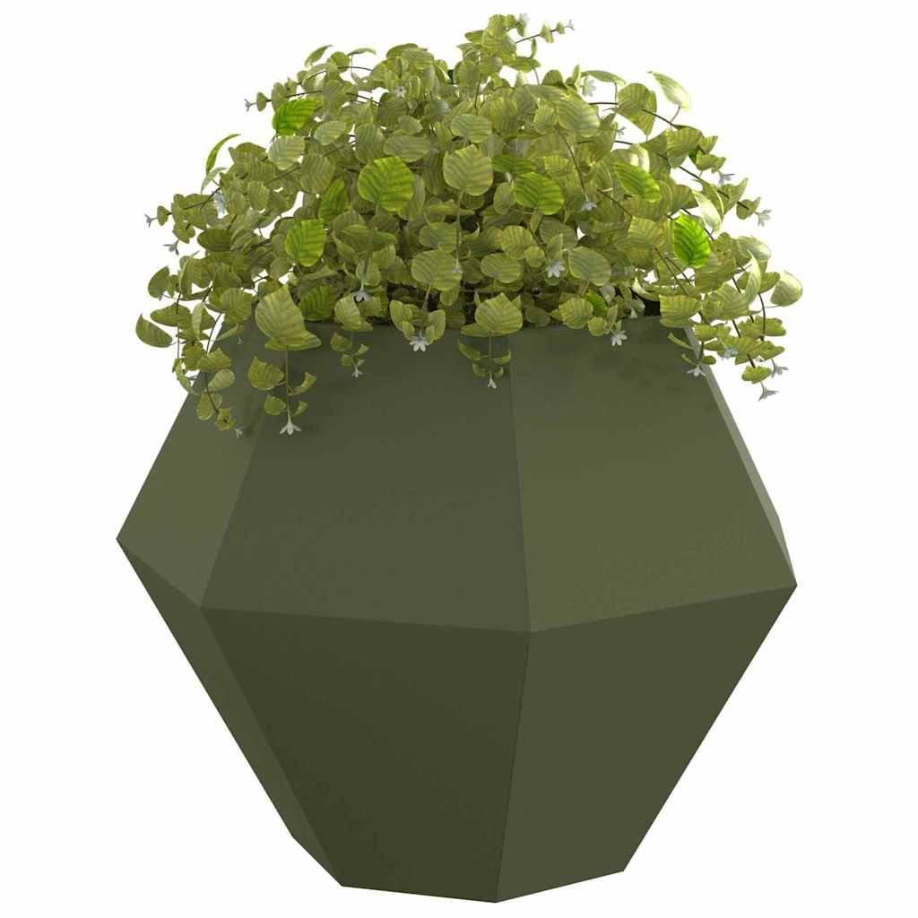 Jardinera Verde Oliva 100 X 100 X 80 Cm Acero_2