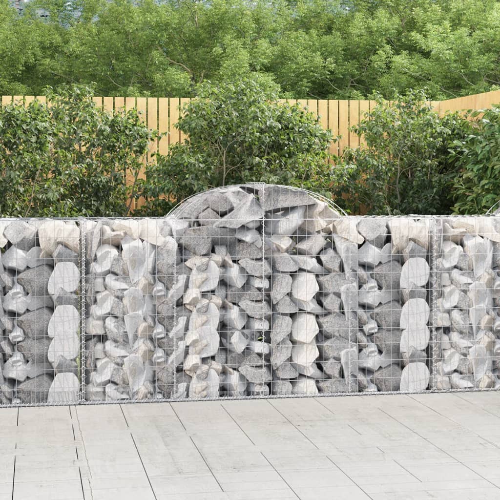 Cestas De Gaviones 12 Uds Forma Arco Hierro 200x50x100/120 Cm_1