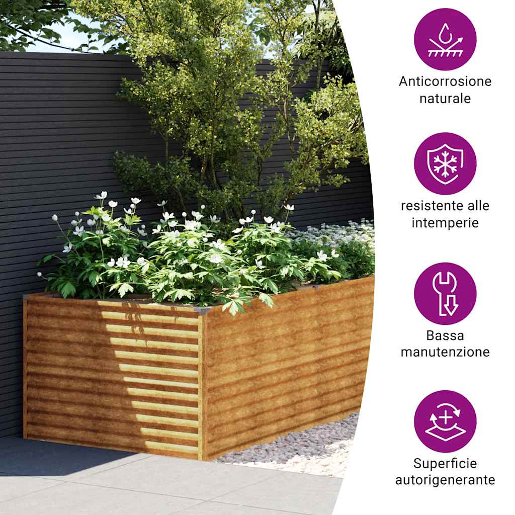 Jardinera De Acero Corten 479x100x69 Cm_4