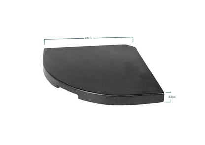 Pie De Sombrilla 17kg Losa Estabilizadora De Hormigón Para Sombrilla Offset Negro 47x47x4,2cm - Mobiliario De Jardín_1