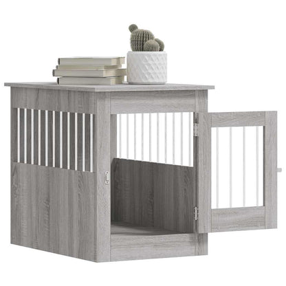 Vidaxl Jaula Para Perros Madera De Ingeniería Gris Sonoma 55x80x68 Cm_4