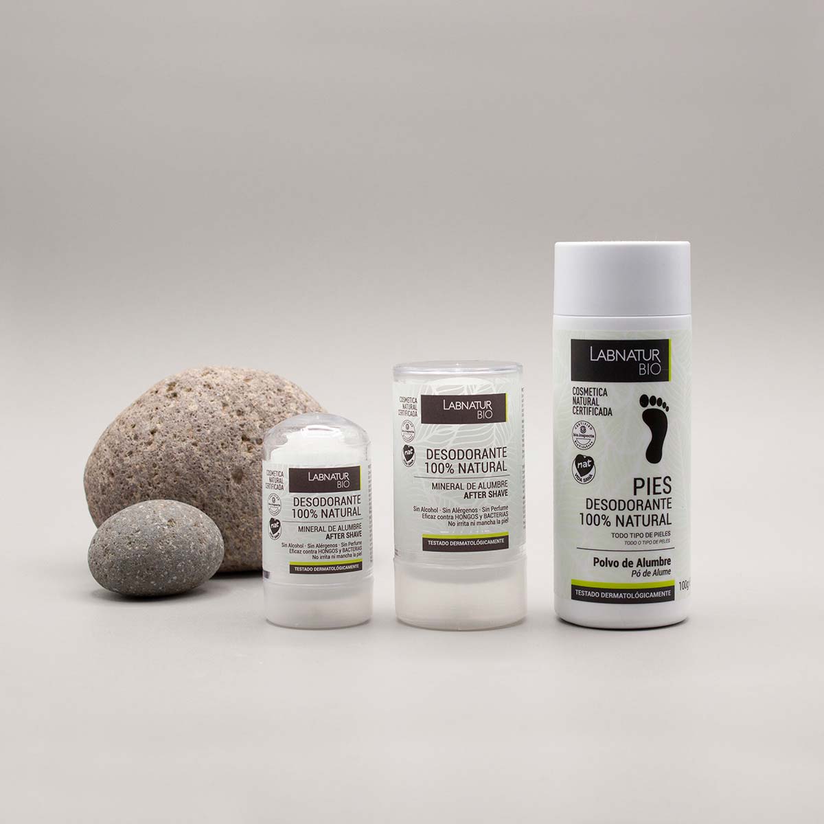 Desodorante Natural de Alumbre en Polvo para Pies Labnatur 100 g | Control Olor | Absorbe Humedad_3