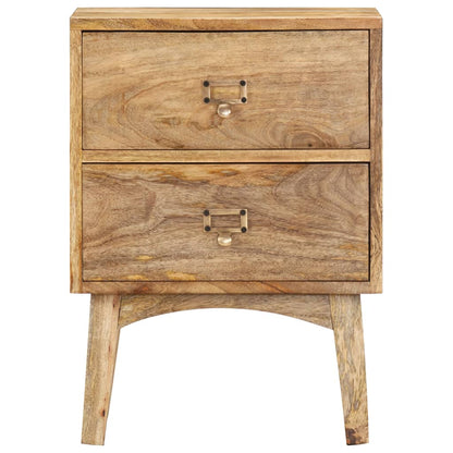 Mesita De Noche De Madera Maciza De Mango 40x35x55 Cm_0