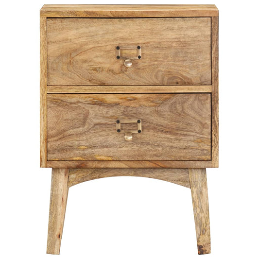 Mesita De Noche De Madera Maciza De Mango 40x35x55 Cm_0