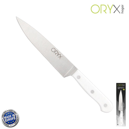 Cuchillo Husky Verduras 15 Cm. Hoja Acero Inoxidable, Cuchillo Verduras, Cuchillo Cortar Verduras Mango Ergonomico Blanco_0
