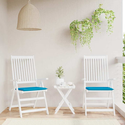 Vidaxl Cojines De Silla De Jardín 2 Uds Tela Oxford Azul 40x40x3 Cm_1