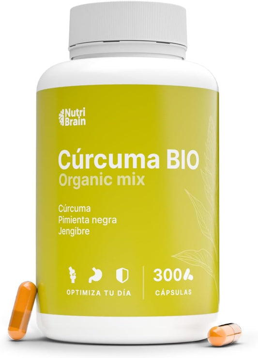 Cúrcuma Bio Certificada Antiinflamatorio Articular Nutribrain 300 Cápsulas_0