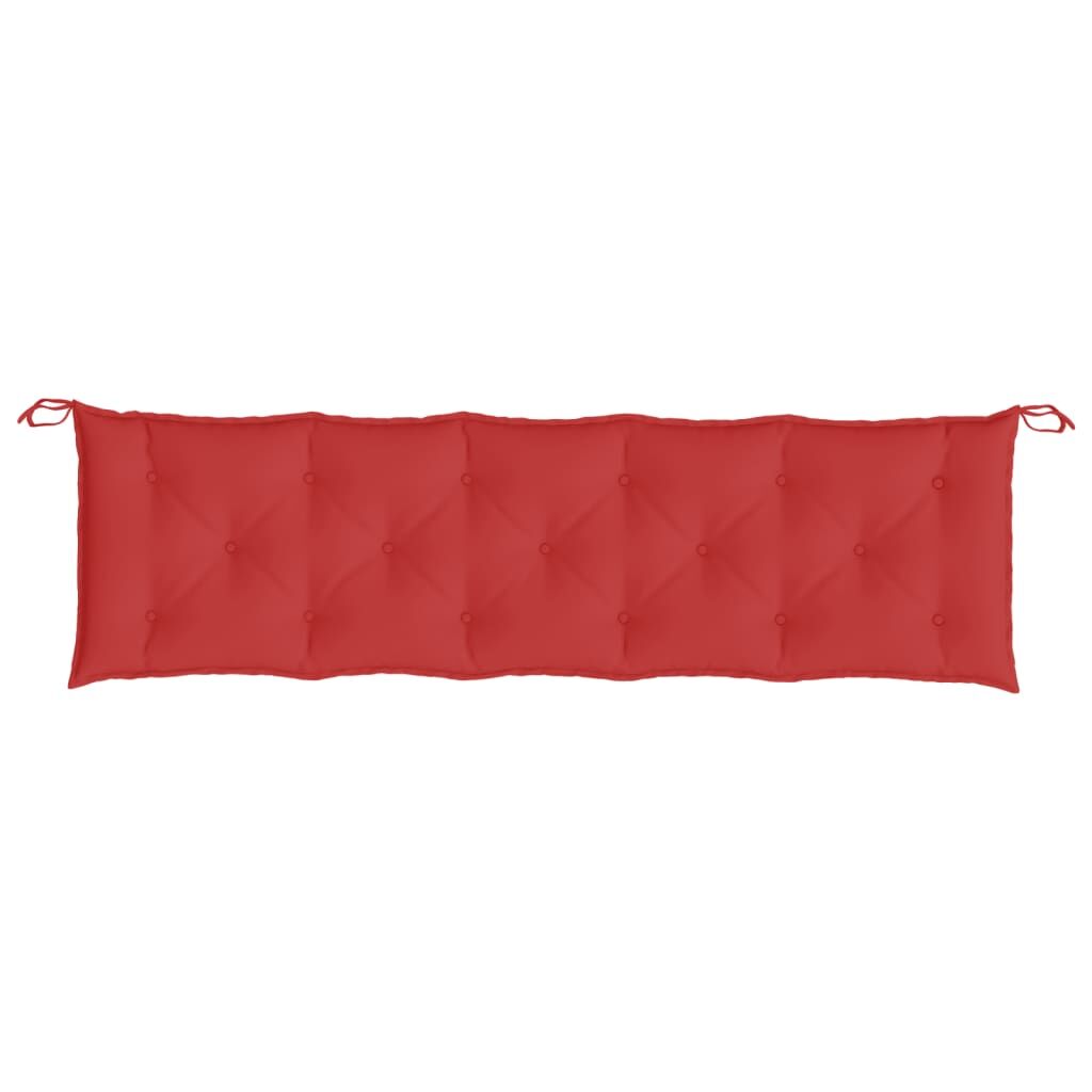 Vidaxl Cojín De Banco De Jardín Tela Oxford Rojo 180x50x7 Cm_3