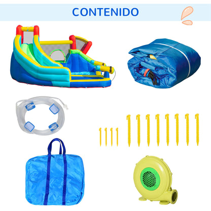 Outsunny Castillo Hinchable Para Niños +3 Años 385x365x200 Cm Multicolor_3