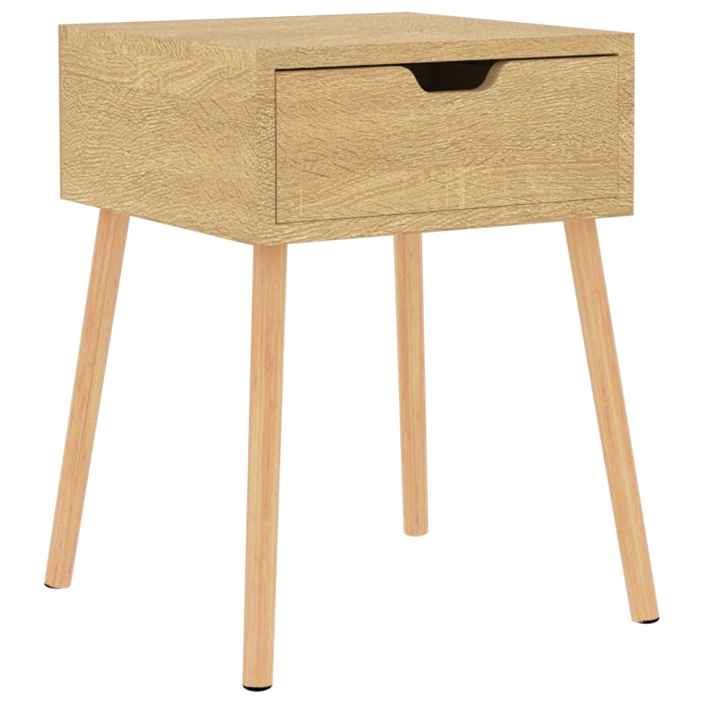 Mesita De Noche Madera De Ingeniería Roble Sonoma 40x40x56 Cm_0
