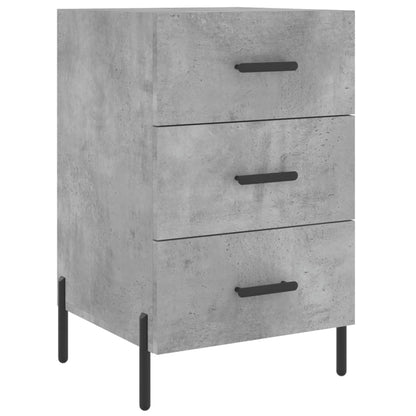 Mesita De Noche Madera De Ingeniería Gris Hormigón 40x40x66 Cm_0