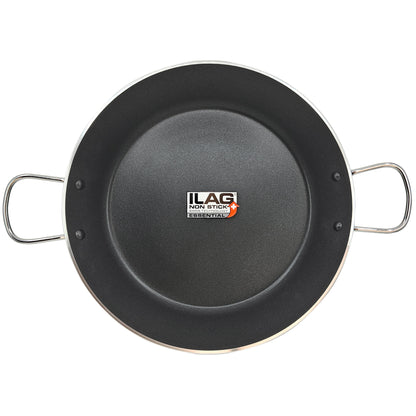 Briebe Paellera Inducción 34cm, 6 Raciones, Aluminio Prensado, Antiadherente Sin Pfoa, 3mm Espesor, Zafrán, Negro_0