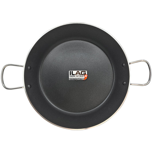 Briebe Paellera Inducción 30cm, 4 Raciones, Aluminio Prensado, Antiadherente Sin Pfoa, 3mm Espesor, Zafrán, Negro_0