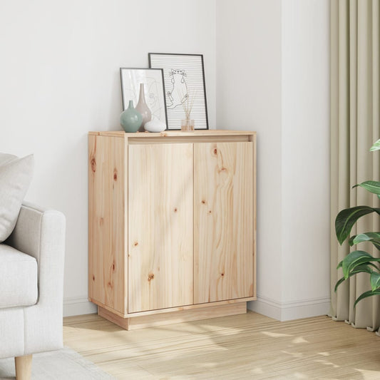 Aparador De Madera Maciza De Pino 60x34x75 Cm / Vetonek_0