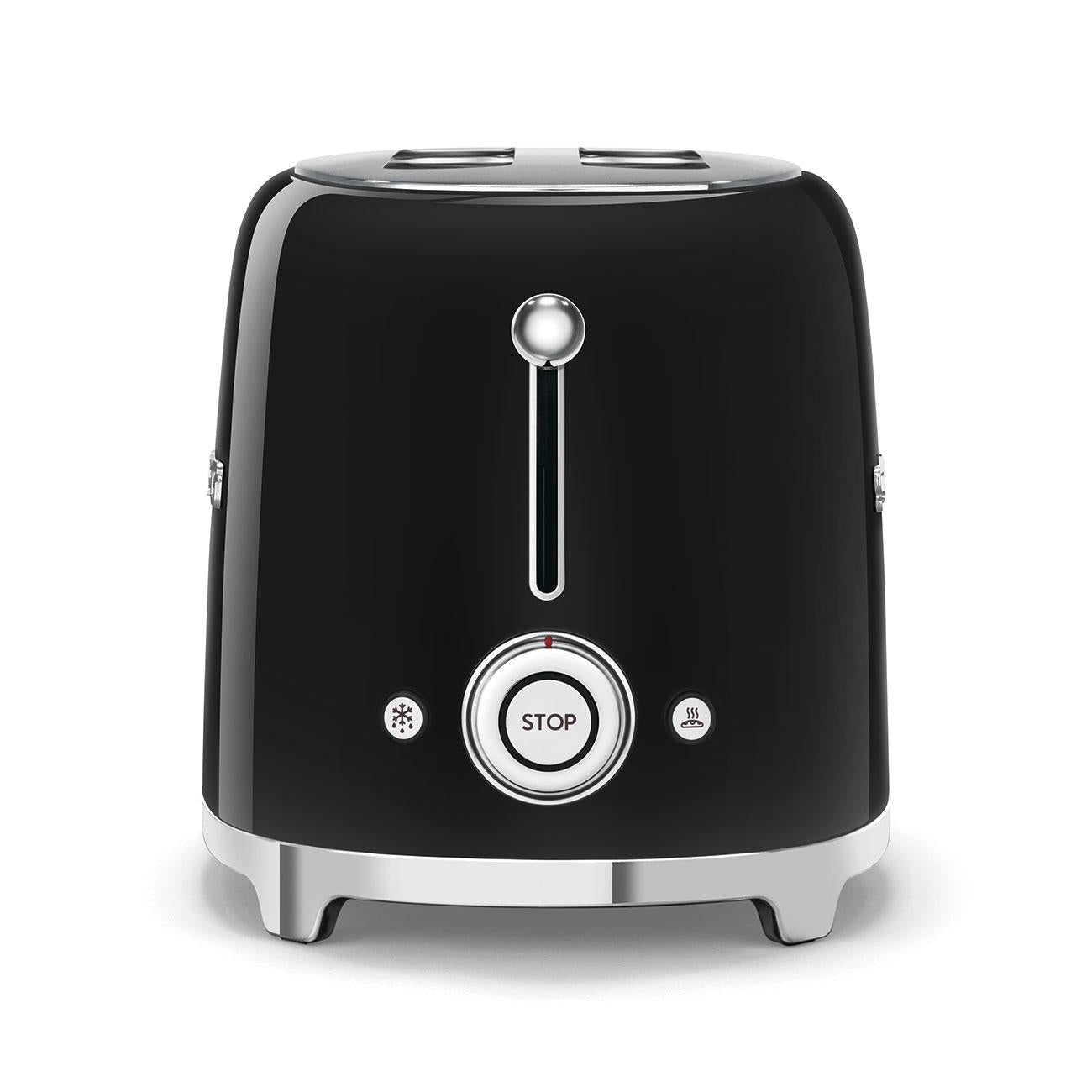 Tostador SMEG 2 ranuras 50's Style negro Nego Mate