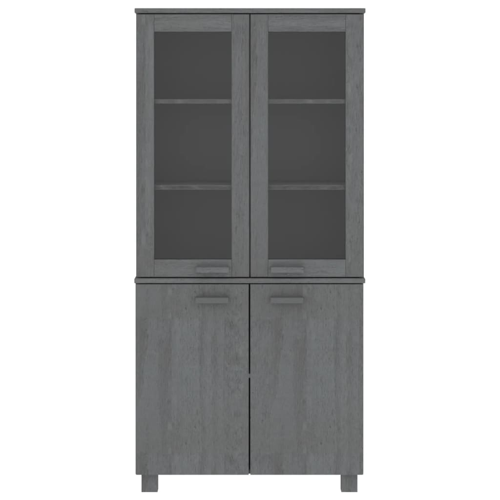 Aparador Hamar Madera De Pino Maciza Gris Oscuro_2