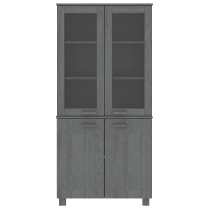 Aparador Hamar Madera De Pino Maciza Gris Oscuro_2