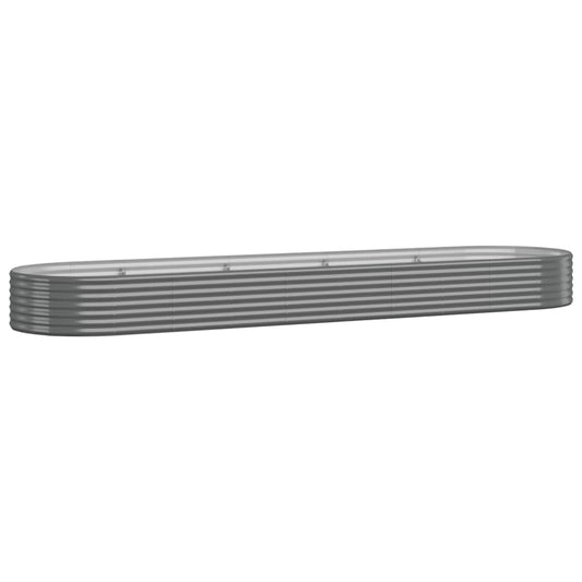 Jardinera Arriate Acero Galvanizado Gris 396x100x36 Cm_0