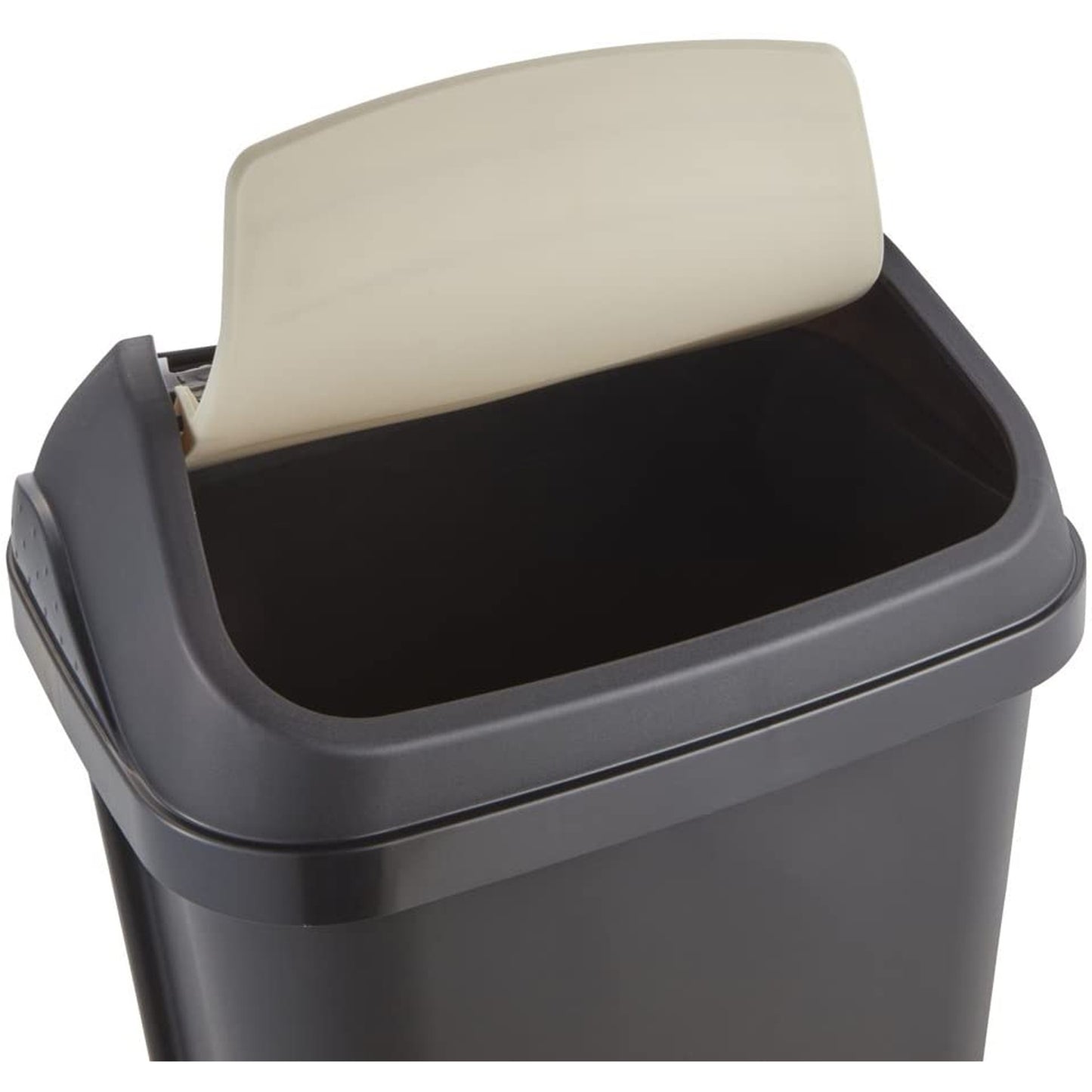 Cubo De Basura Con Tapa Basculante, 25 L, Swantje, Gris Grafito