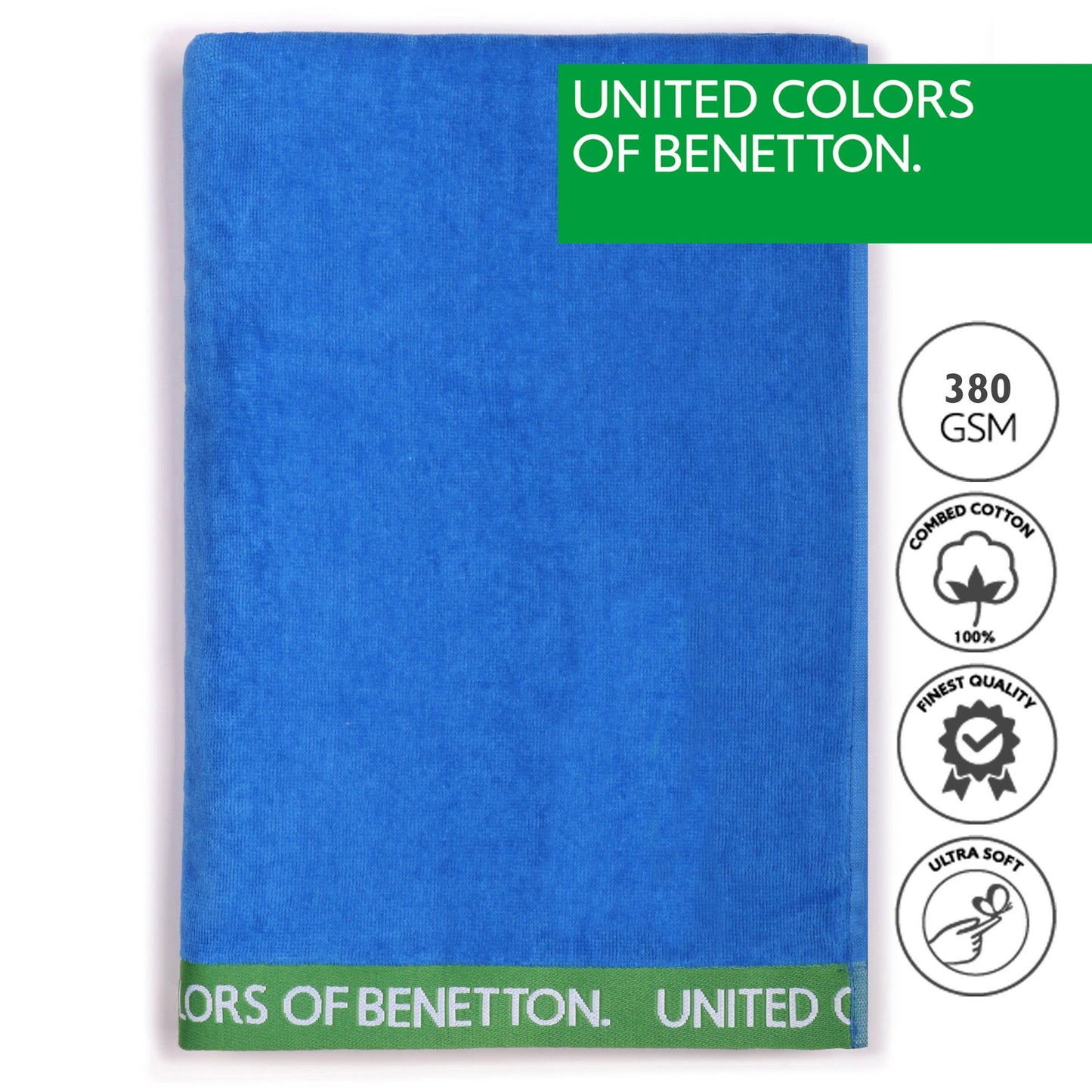 Set 2 Toalla De Playa 90x160cm 380gsm Velour 100%algodon Casa Benetton_1