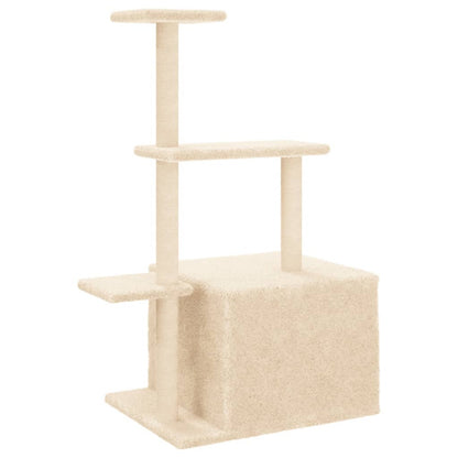 Vidaxl Rascador Para Gatos Con Postes De Sisal Color Crema 110 Cm_5