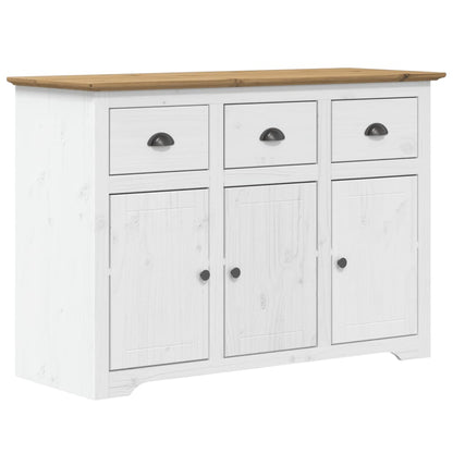 Aparador Alto Bodo Madera Pino Blanco Marrón 115,5x43x200,5 Cm / Vetonek_3