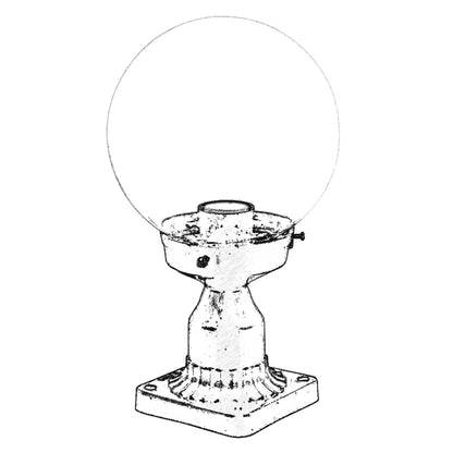 Aplique De Pared Pantalla Transparente Para Exterior, Abs , Negro, 20x20x35, Casquillo E 27 Max 60 W_1