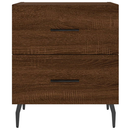Mesita Noche 2 Uds Madera Ingeniería Marrón Roble 40x35x47,5 Cm_4