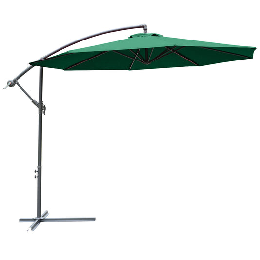 Outsunny Parasol De Jardín Grande Sombrilla Para Exterior Φ300x250cm Verde_0