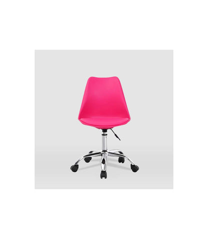 Silla De Oficina Adriana Acabado Rosa. Alto: 85.5-100.5cm Ancho: 47.5cm Fondo: 54.5cm._0
