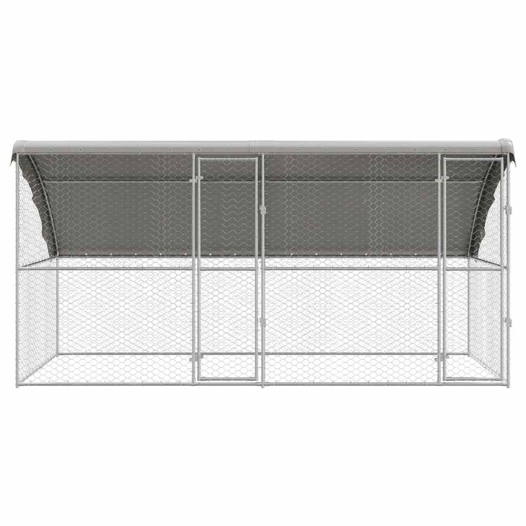 Refugio Para Perros 2 Pcs Plateado 4 X 2 X 2 M_3