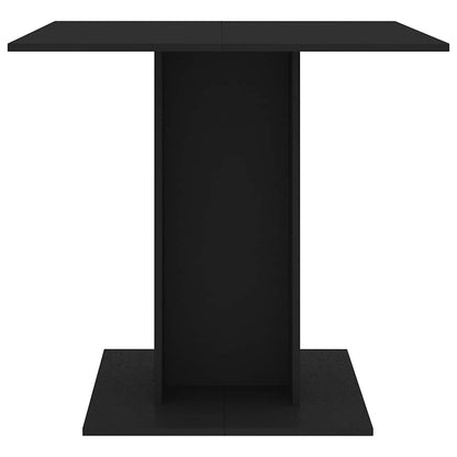 Mesa De Comedor De Madera Contrachapada Negro 80x80x75 Cm_1