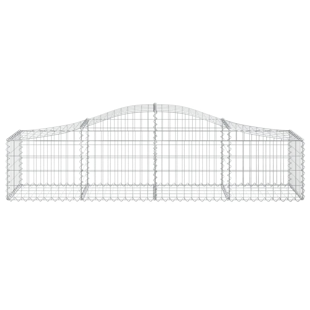 Cestas De Gaviones 5 Uds Forma De Arco Hierro 200x50x40/60 Cm_3