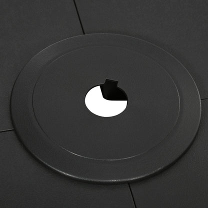 Outsunny Pesos Para Base De Sombrilla En Voladizo De 4 Piezas 90x90x10,5cm Negro_4