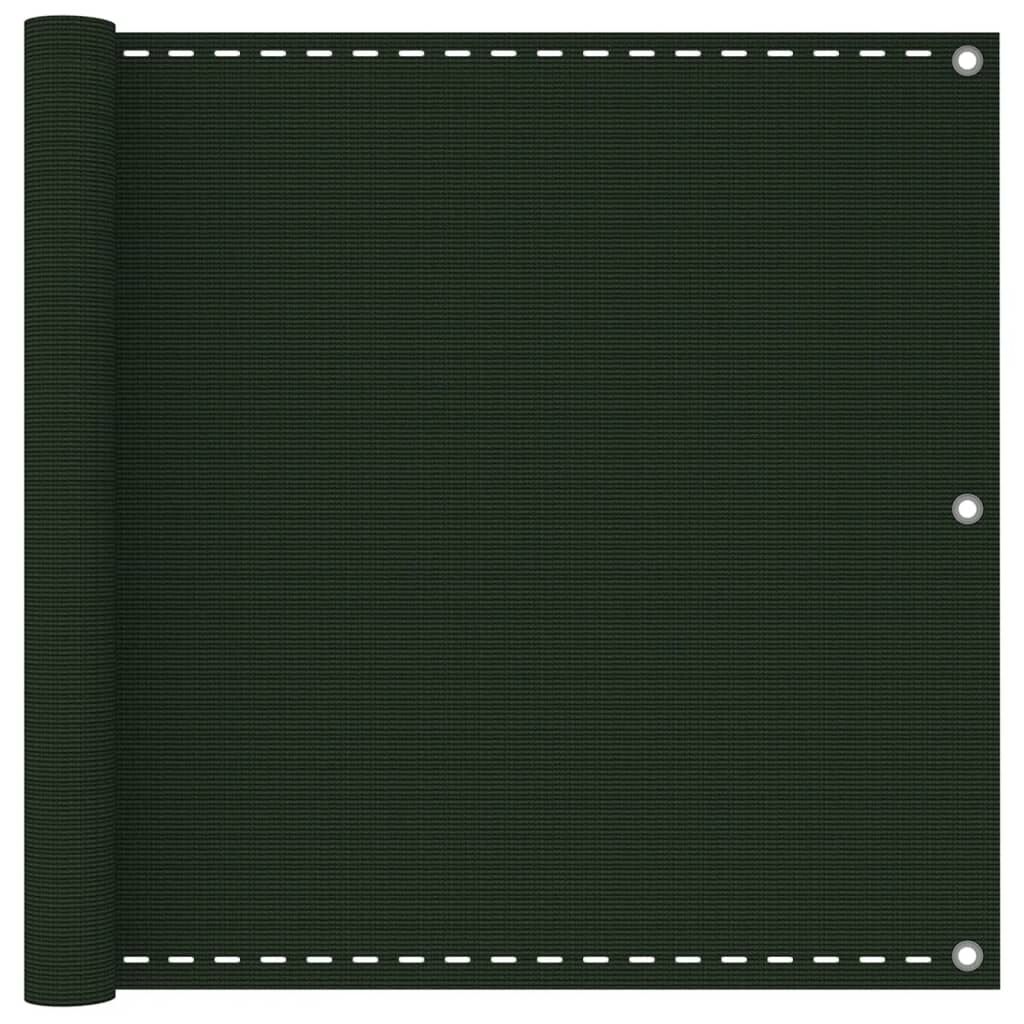 Vidaxl Toldo Para Balcón Hdpe Verde Oscuro 90x500 Cm_0