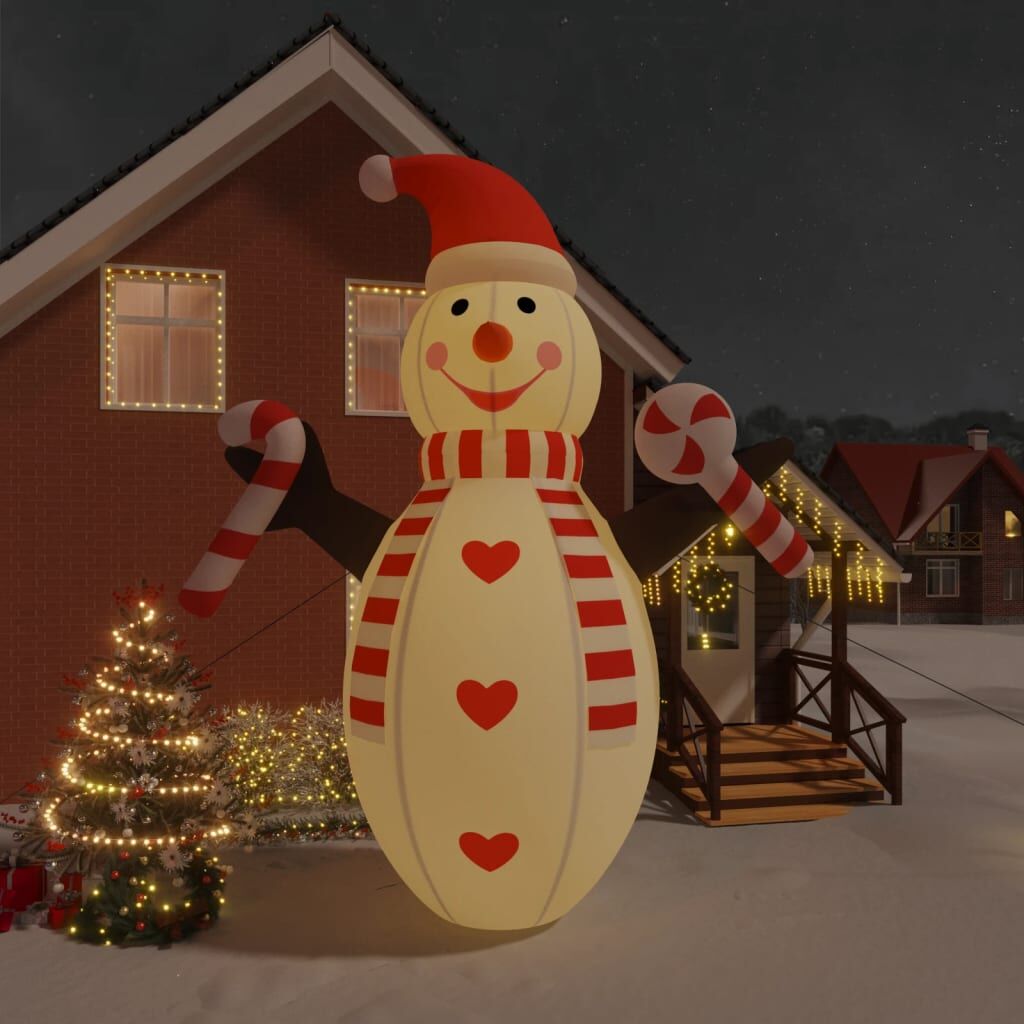 Vidaxl Muñeco De Nieve Inflable De Navidad Con Led 630 Cm_1