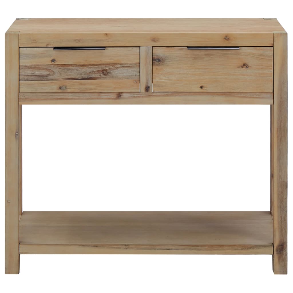Mesa Consola De Madera Maciza De Acacia 82x33x73 Cm_1