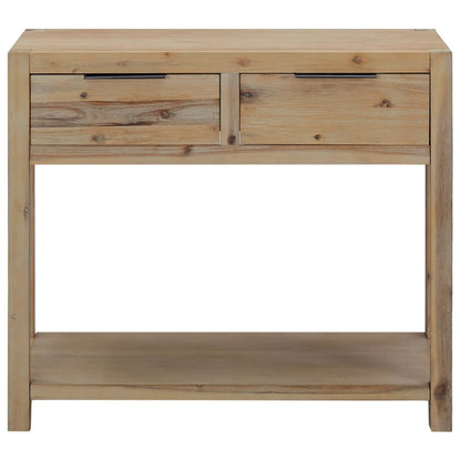 Mesa Consola De Madera Maciza De Acacia 82x33x73 Cm_1